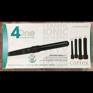 5 piece Interchangeable hair curling wand set